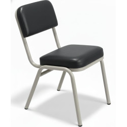 Silla Apilable Metálica con Tapizado de Alto Tráfico | Provimed