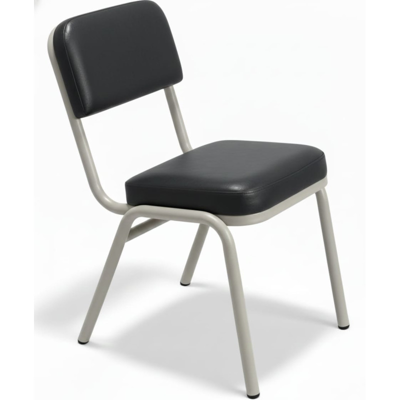 Silla Apilable Metálica con Tapizado de Alto Tráfico | Provimed