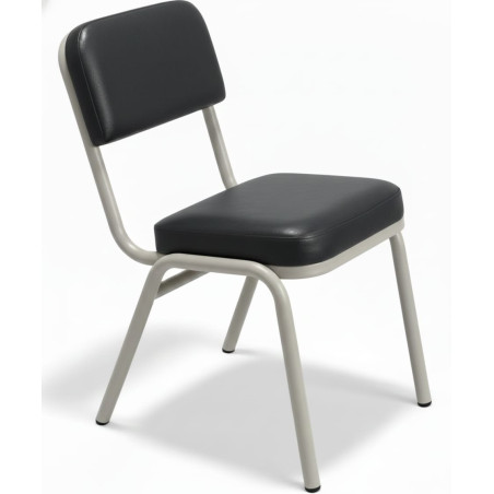 Silla Apilable Metálica con Tapizado de Alto Tráfico | Provimed